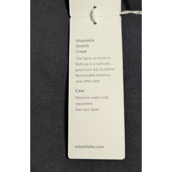 Eileen Fisher Womens Washable Stretch Crepe Slim Ankle Pants XL Black Retail Mad - Picture 4 of 13